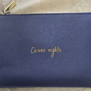 Katie Loxton Blue Clutch with Gold Accents